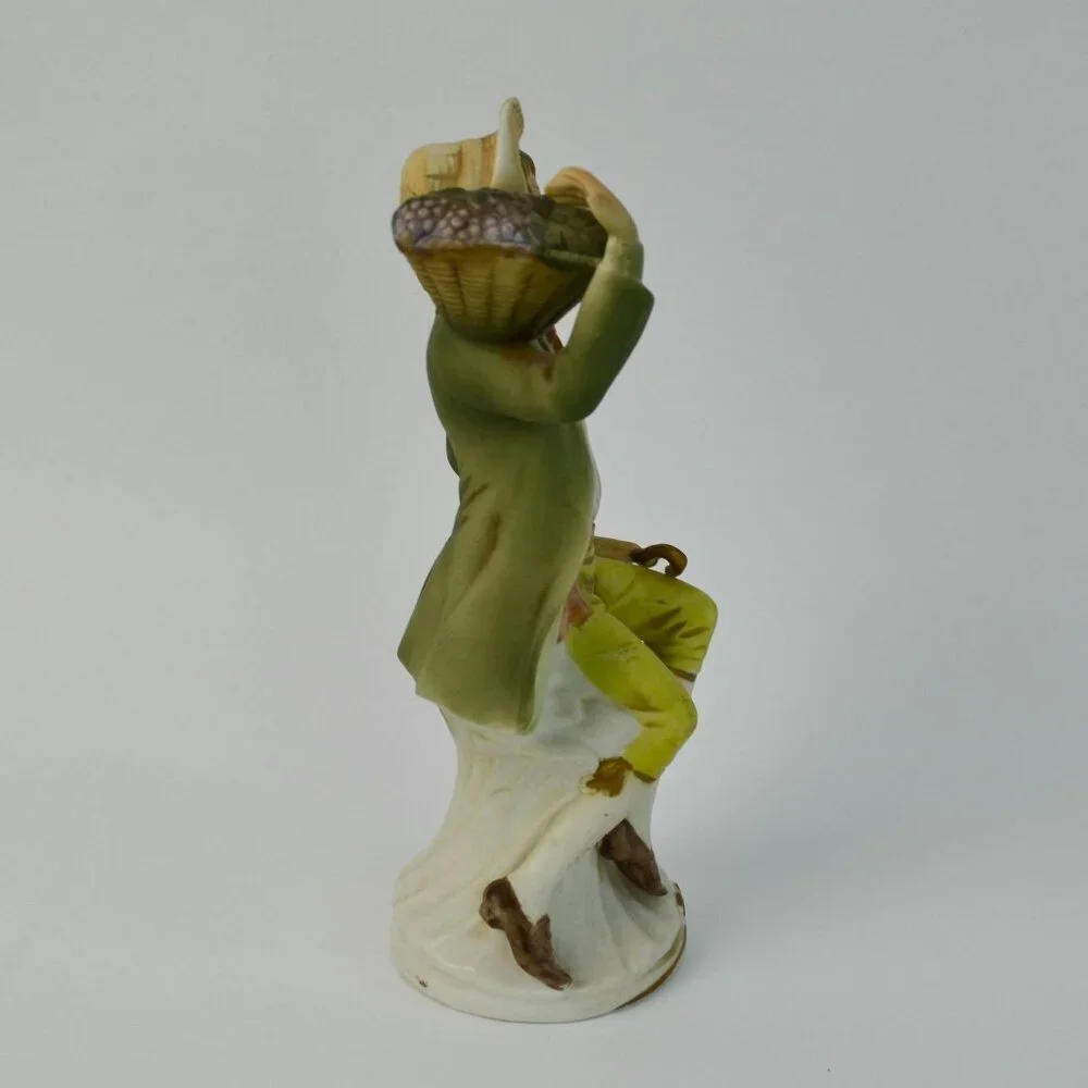 Homco Tuscany Boy with Basket of Grapes Vintage DAMAGED HAND